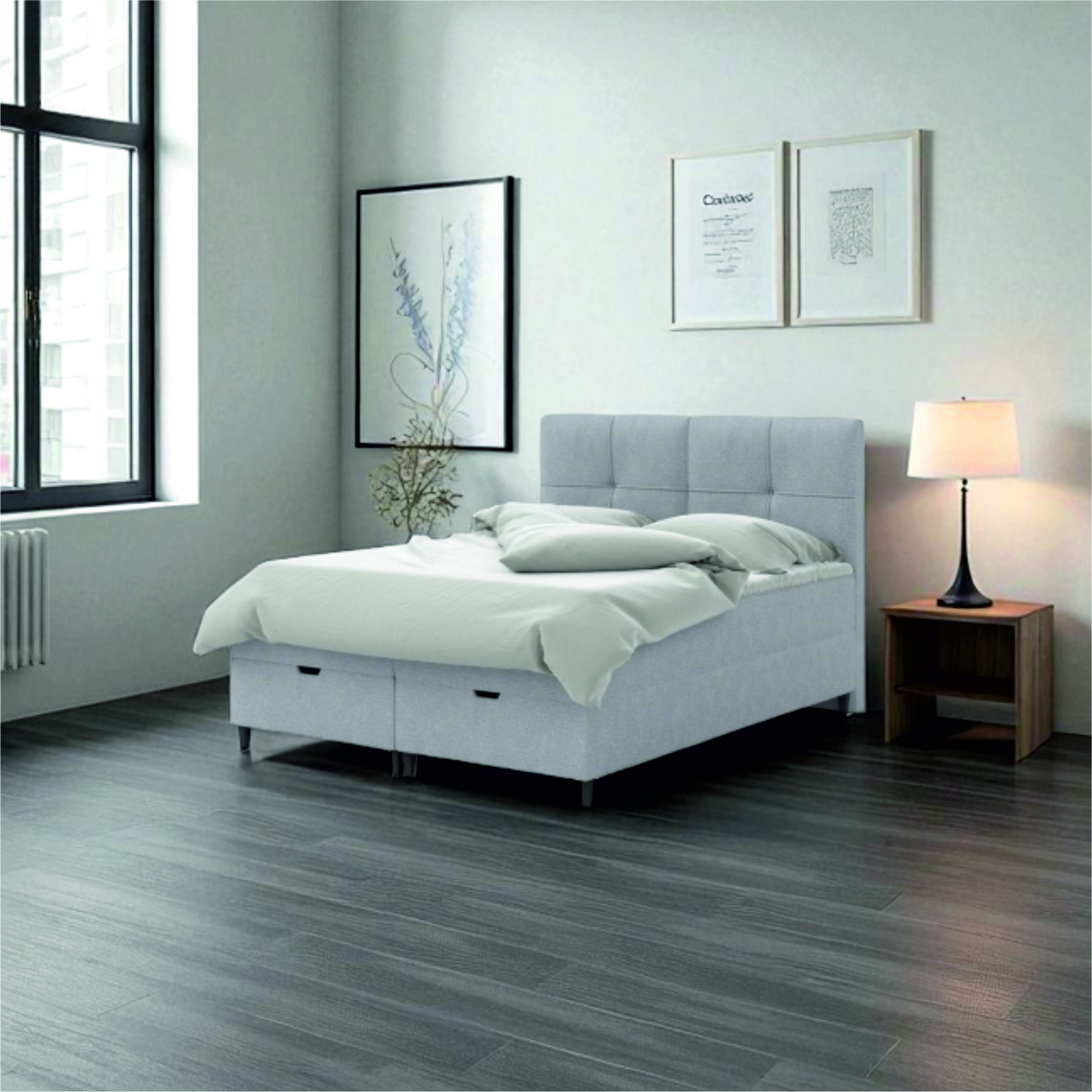 Krevet 200x180 Remi (sivo)