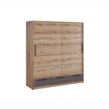 Ormar klizni Elegance AP 230 O (nordik hrast - pijesak sjaj)