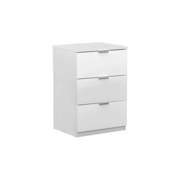 Noćni ormarić Elegance 3F (bijelo sjaj)