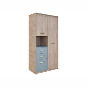 Vitrina Kinder 1V (premium hrast - plavo)