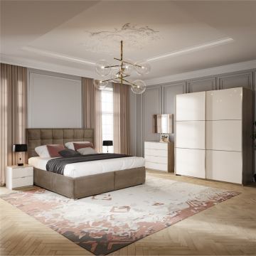 Spavaća soba Dream (bijelo - crno)