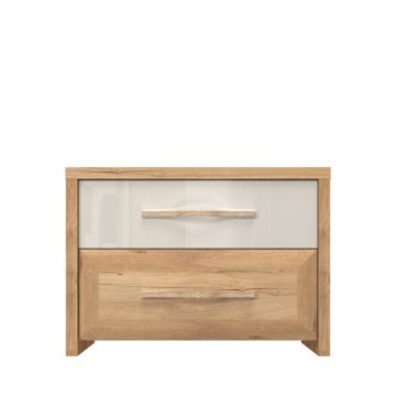Noćni ormarić Elegance 3F (bijelo sjaj)