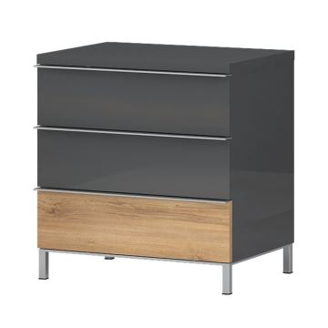Noćni ormarić Elegance 3F (bijelo sjaj)