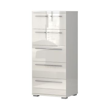 Komoda Elegance 4F (bijelo - sjaj)