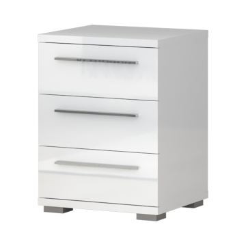 Noćni ormarić Elegance 3F (bijelo sjaj)