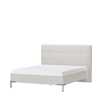 Krevet Piano KR160V (bež lak/bež eko koža)