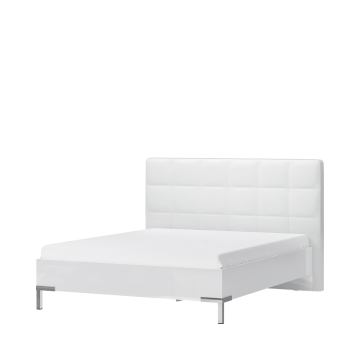 Krevet Piano KR160V (kristalno bijela/bijela eko koža)