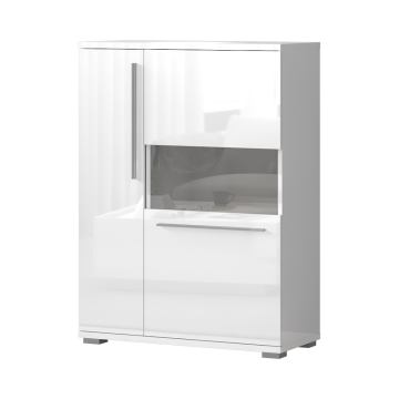 Dnevna soba Piano vitrina V90-2KS/PN (bijela lak)